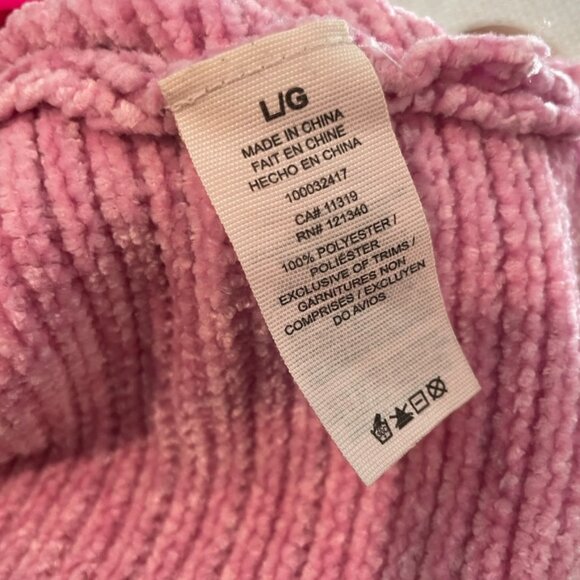 Garage Women's Light Pink Fuzzy Cropped Sweater- Sz L - Picture 3 of 3